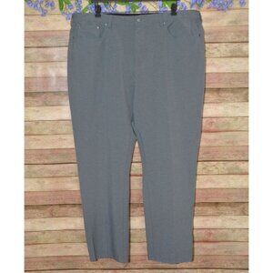 Greg Norman Mens Gray Straight Leg Chino Pants Size 40 X 30 Golfing Trousers